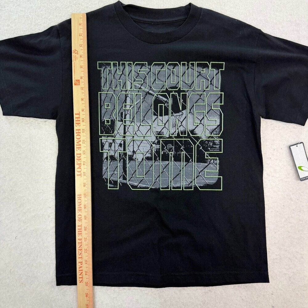 NWT Tek Gear Boys Basketball Shirt"THIS COURT BELONGS TO ME" Black Size XL - Picture 4 of 5